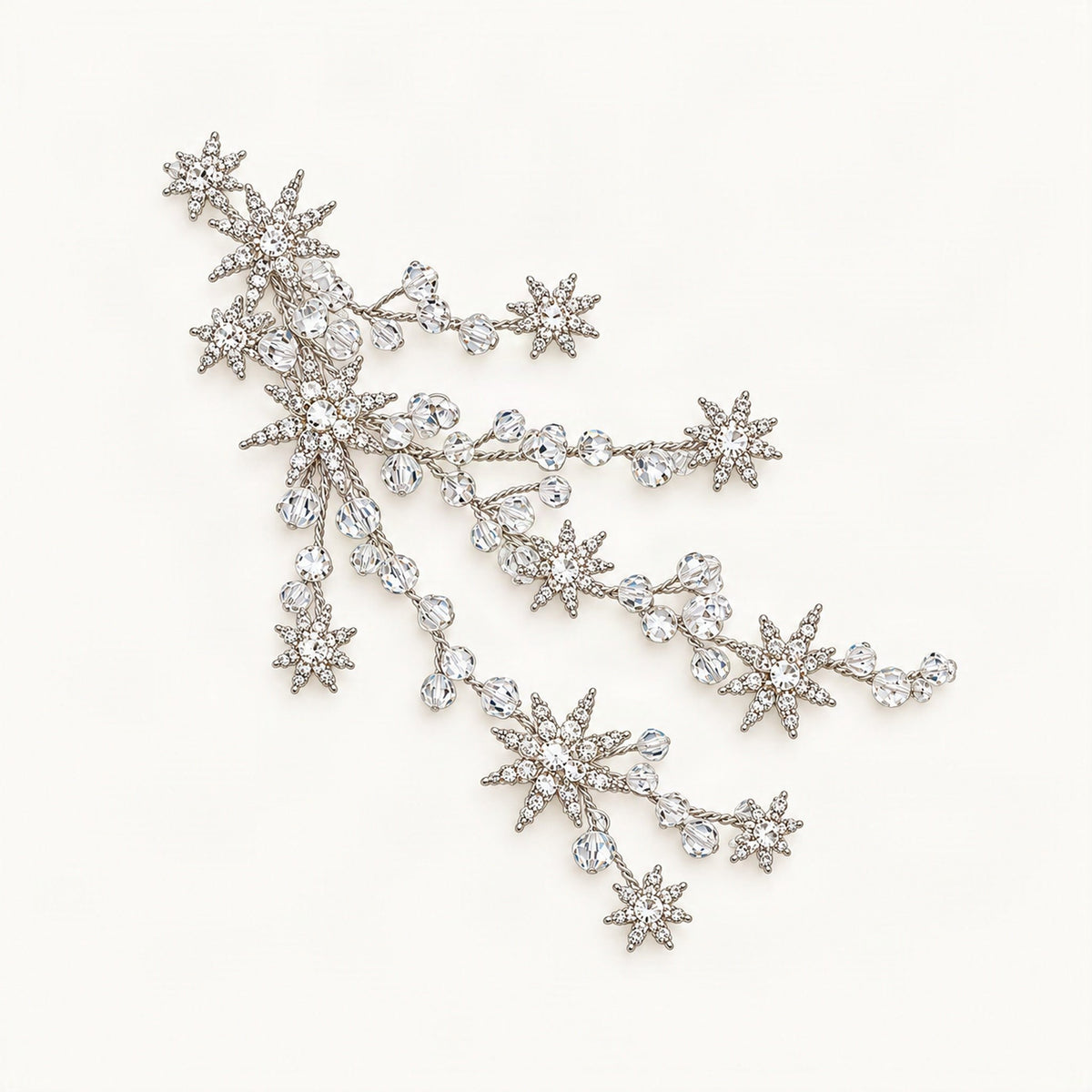 Rhinestone Star Hair Clip, 19 cm in Silver [FITINY Hair]