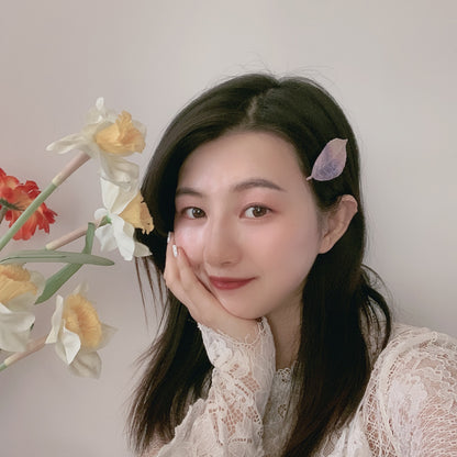 Embroidered Leaf Side Hair Clip, additional view 14