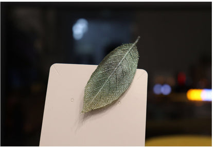 Embroidered Leaf Side Hair Clip, additional view 8