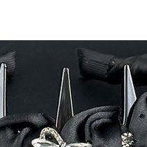 Padded Satin Headband with Twisted Pleats and Rhinestone Bow