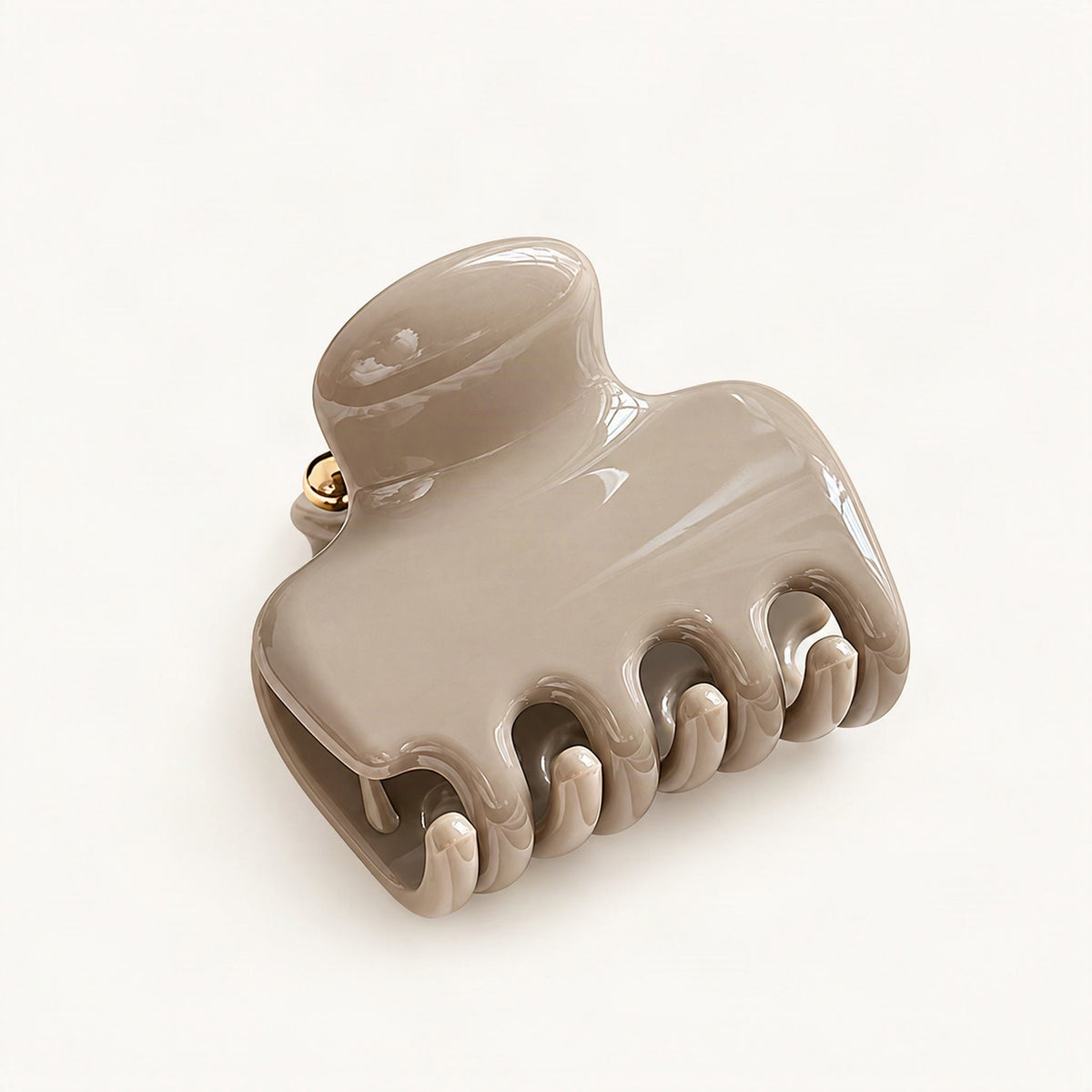 Light coffee brown resin claw hair clip [FITINY Hair]