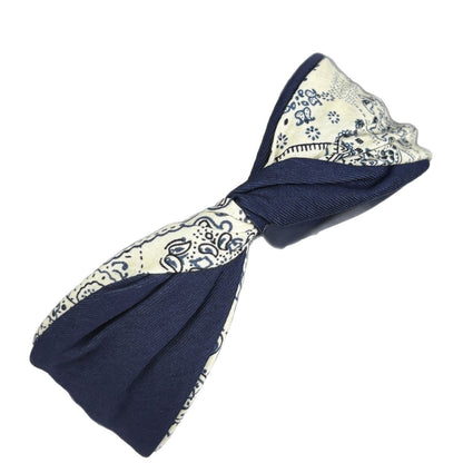 Fabric Knotted Floral Print Headband with Contrast Bow, additional view 1