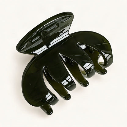 Small Glossy Resin Claw Clip in Green [FITINY Hair]