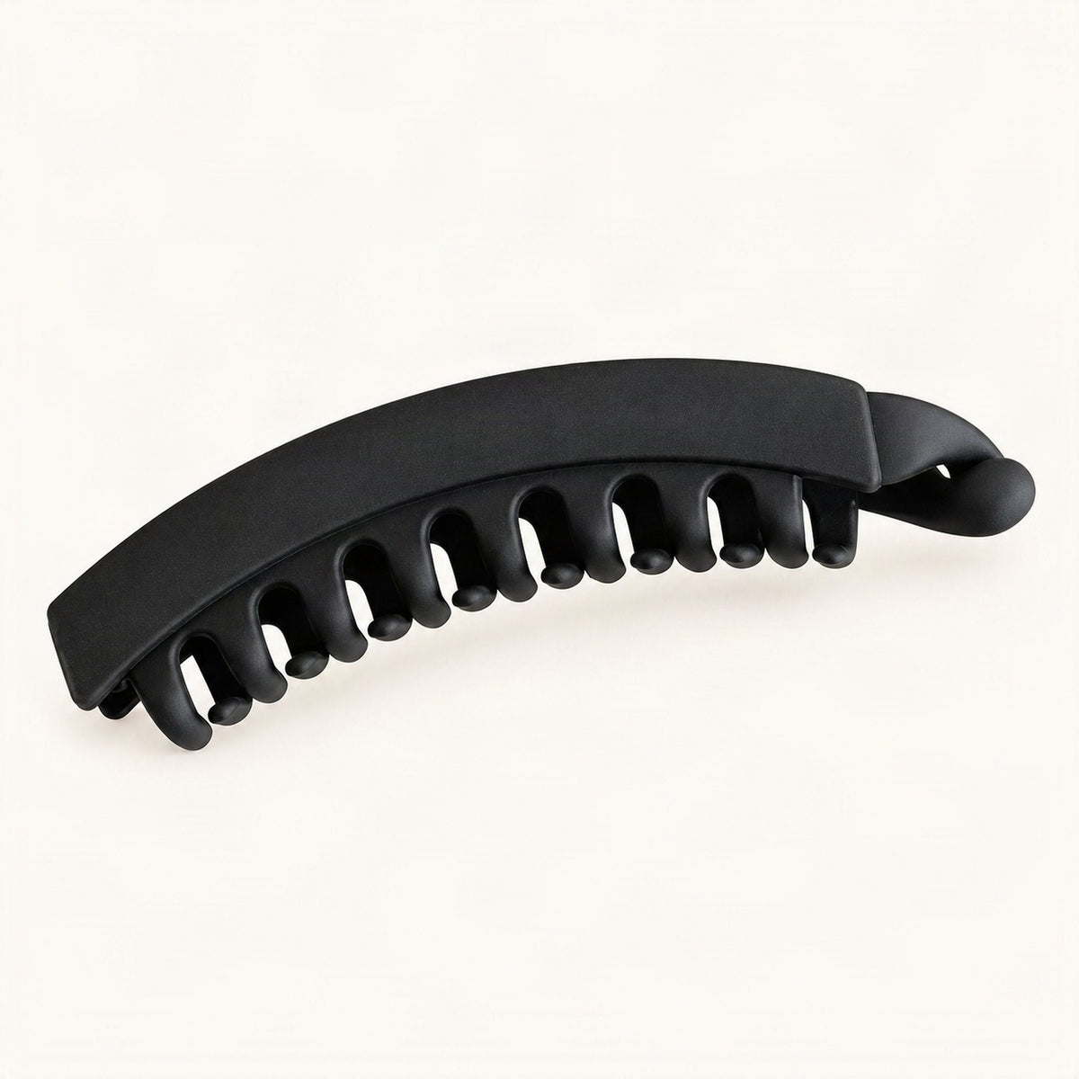 Resin Banana Hair Clip with Twist-Style Design in Black, Matte [FITINY Hair]