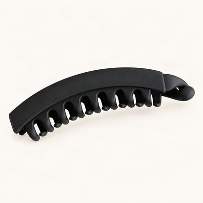 Resin Banana Hair Clip with Twist-Style Design in Black, Matte [FITINY Hair]