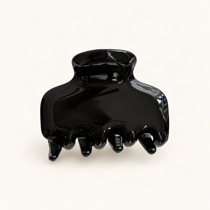 Small Jelly Acetate Claw Clip in Black [FITINY Hair]