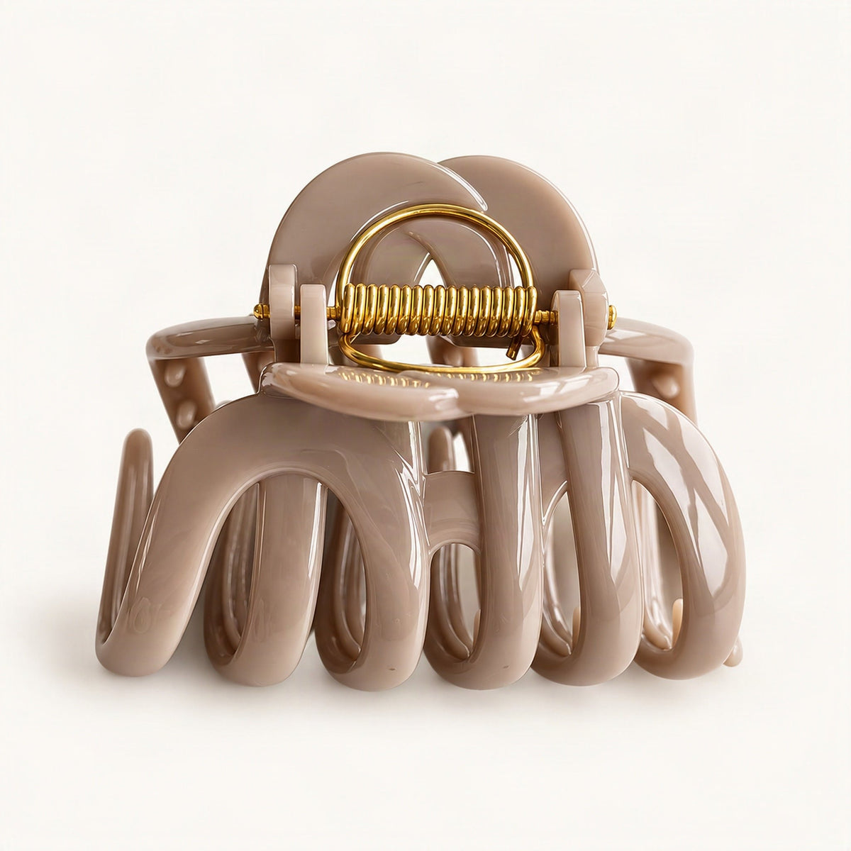 Latte-colored resin claw clip [FITINY Hair]