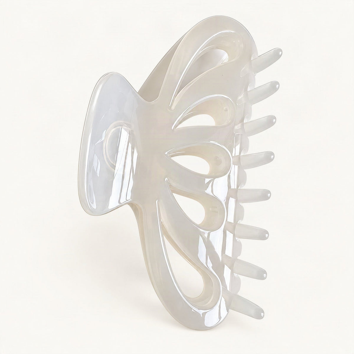 White resin claw hair clip, 11.5 cm long [FITINY Hair]