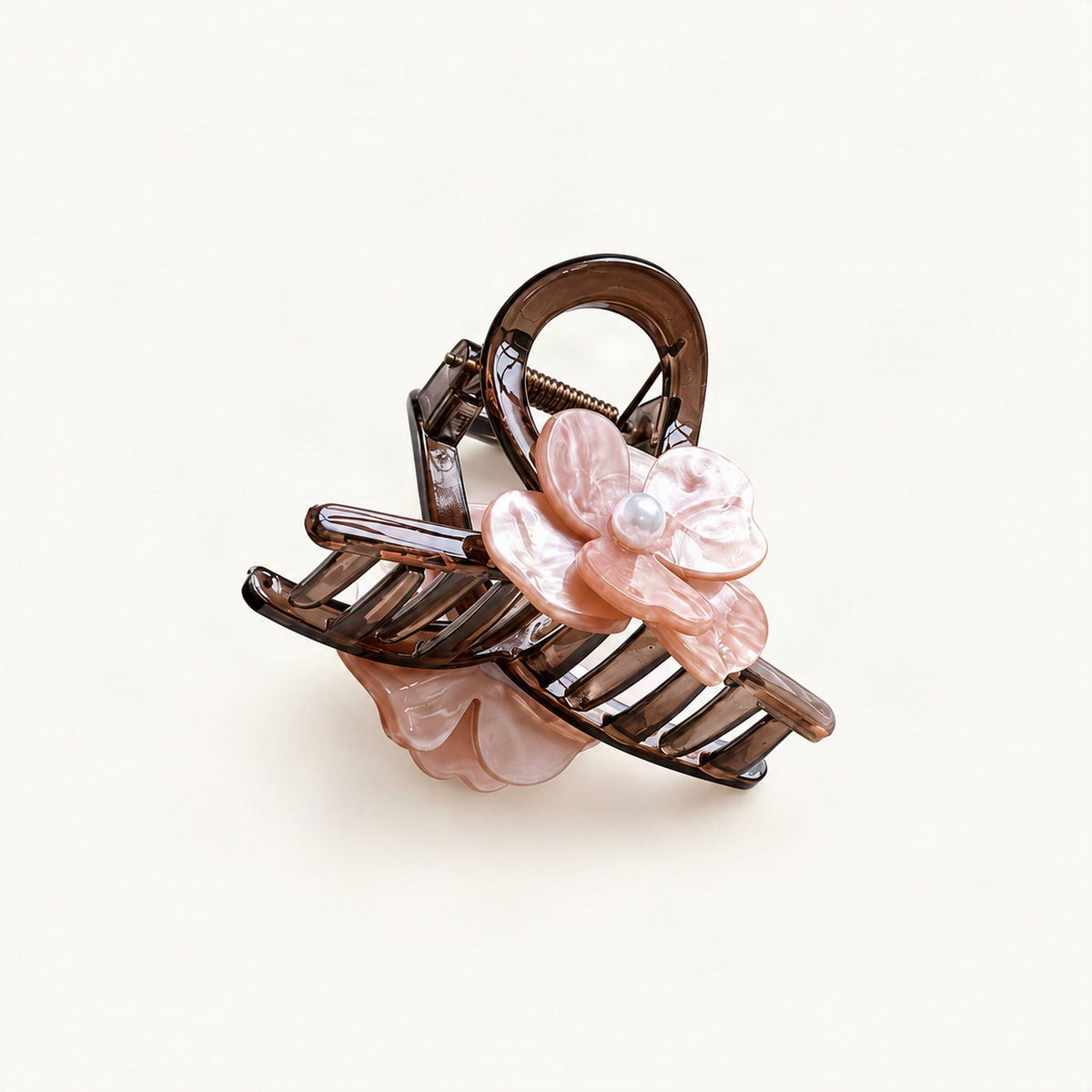 Camellia Acrylic Claw Clip, Medium in Pink [FITINY Hair]