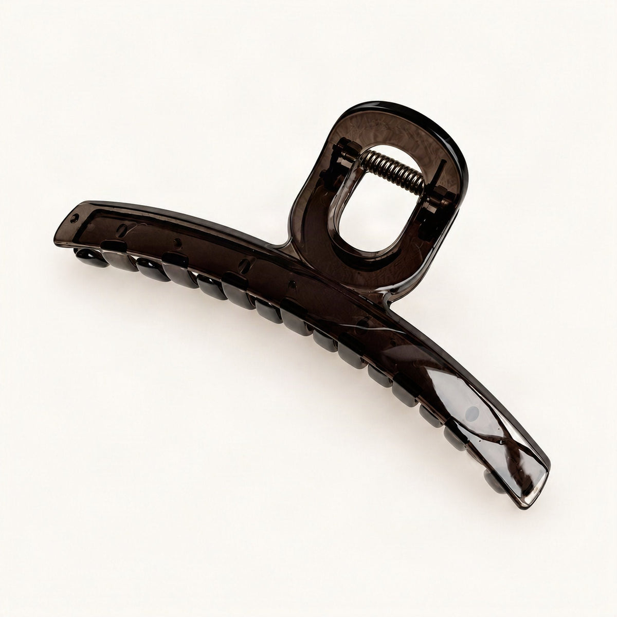13 cm Resin Claw Hair Clip with Teeth in Black & Clear [FITINY Hair]