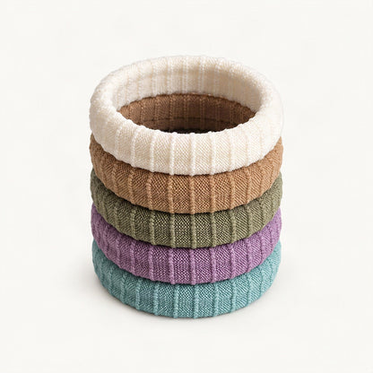 Gradient Scrunchie Hair Tie, High-Stretch Fabric Hair Band in Neutral Mix [FITINY Hair]