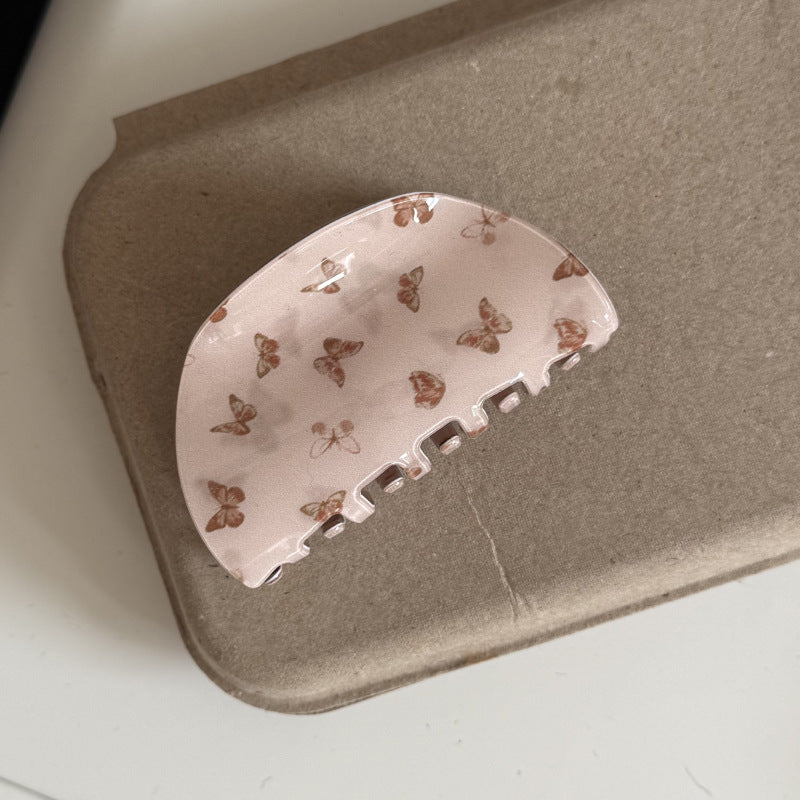 Butterfly Print Acrylic Shell Claw Clip, additional view 2