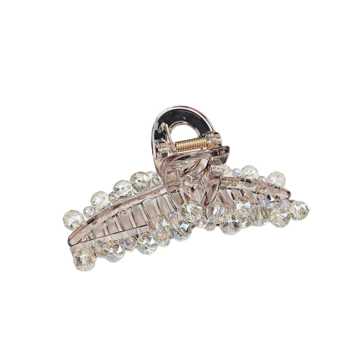 Crystal Rhinestone Large Beaded-Edge Claw Clip, additional view 5