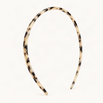 Slim Glossy Acetate Headband in Blonde Tortoise [FITINY Hair]