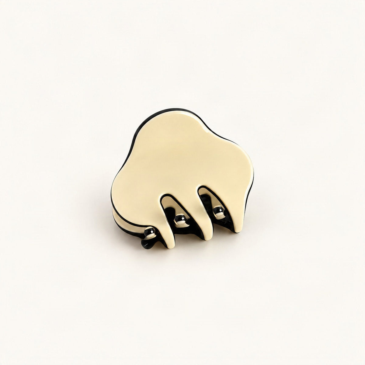 Mini Acetate Claw Clip, 3.8 cm, Assorted Colors in Cream & Black [FITINY Hair]