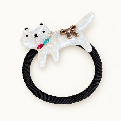 Mermaid color cat hair tie shown as a hair accessory [FITINY Hair]