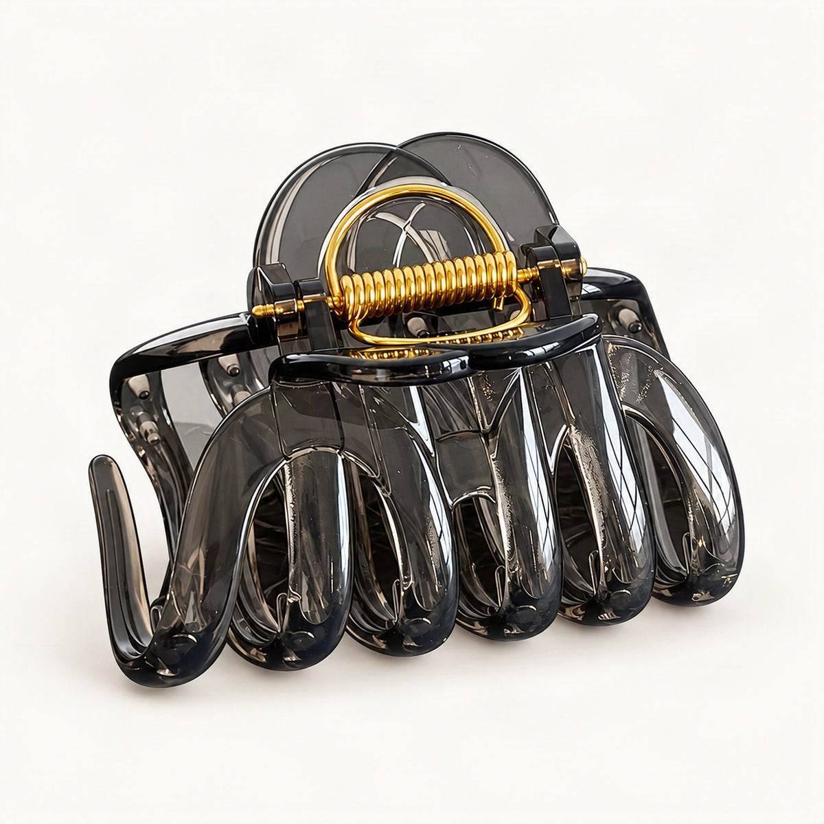 Large Resin Claw Clip for Thick Hair, 9 cm in Smoke [FITINY Hair]