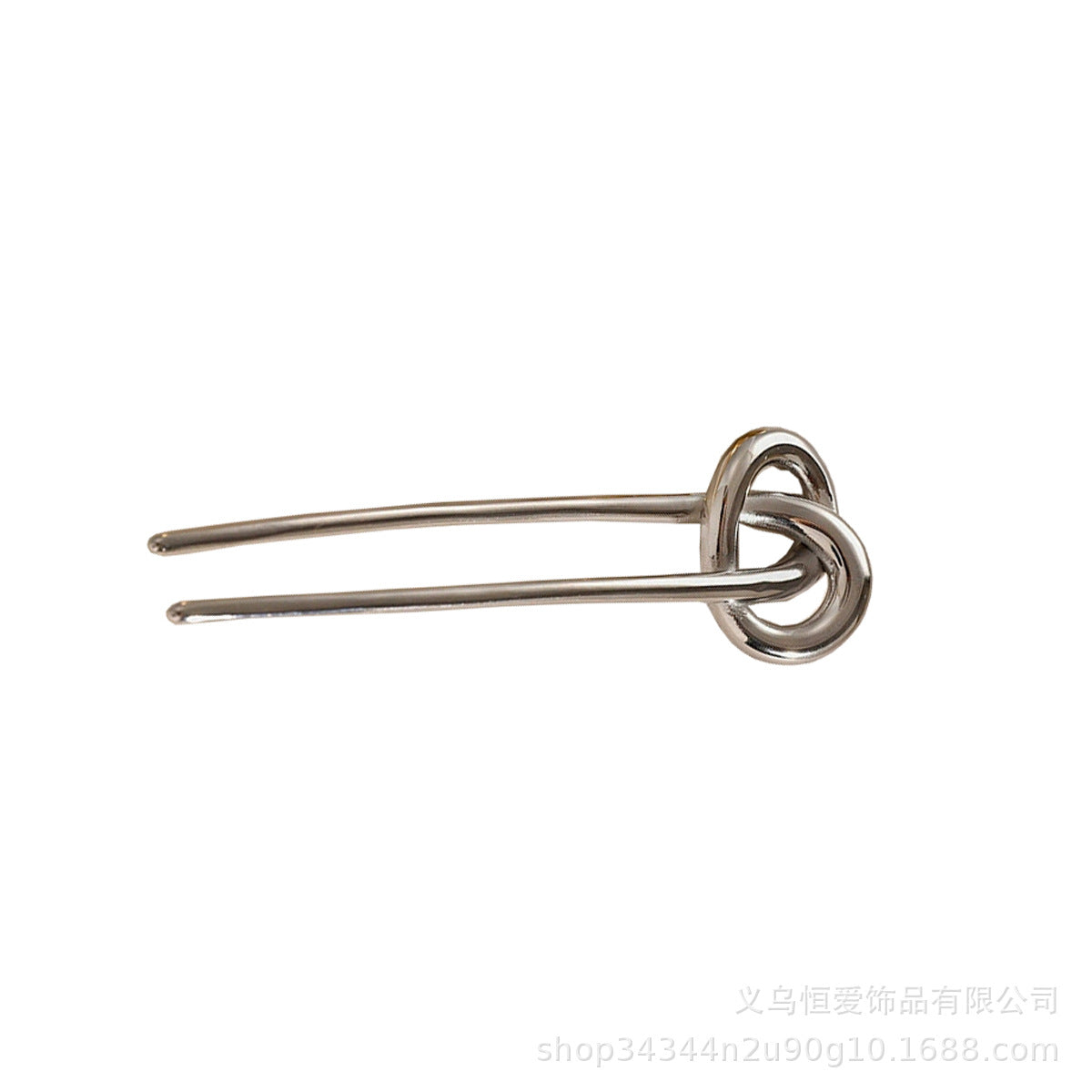 Metal U-Shaped Hair Fork with Decorative Top, additional view 4