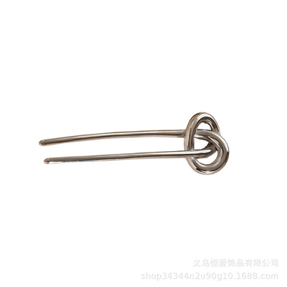 Metal U-Shaped Hair Fork with Decorative Top, additional view 4