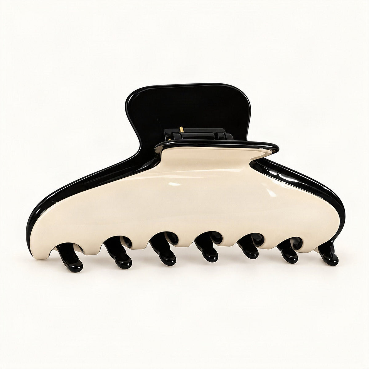 Cellulose Acetate Claw Clip, 9.2 cm Medium in Cream [FITINY Hair]