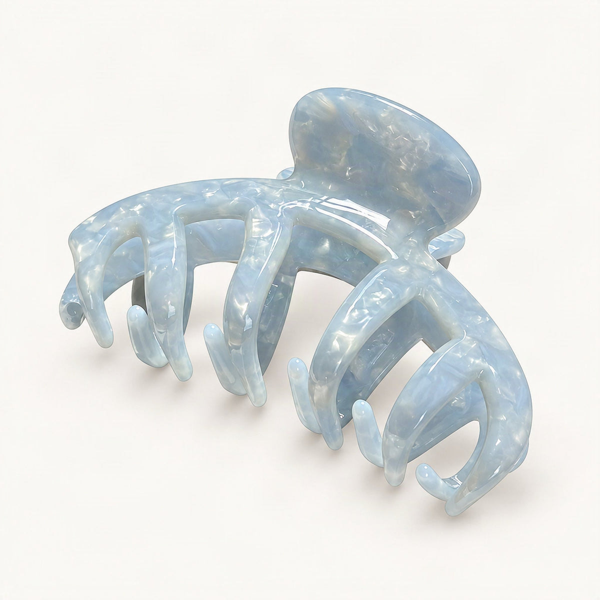 Ice blue 11 cm acetate claw clip in a clean product view [FITINY Hair]