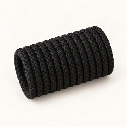 Braided Elastic Hair Ties in a Jar in Black [FITINY Hair]