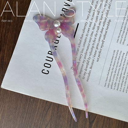Acetate Butterfly U-Shaped Hair Pin, additional view 3