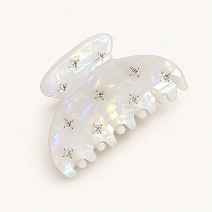 Acetate Claw Clip with Rhinestone Details, 6.9 cm in Mermaid [FITINY Hair]