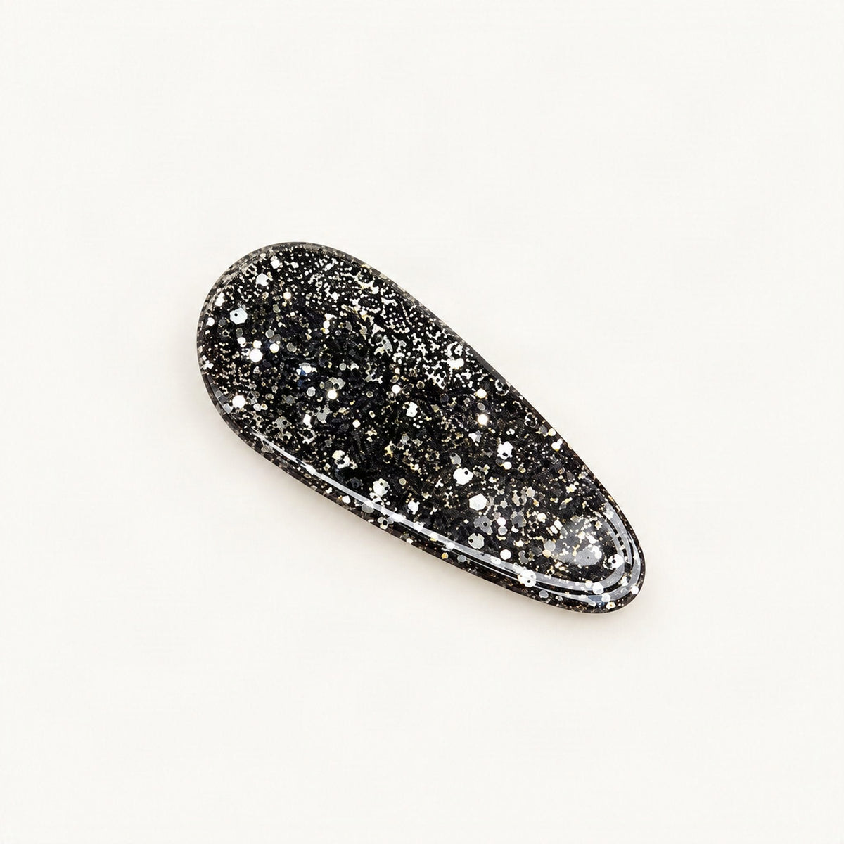 Glitter Acrylic Side Hair Clip, 1.4 in in Black [FITINY Hair]