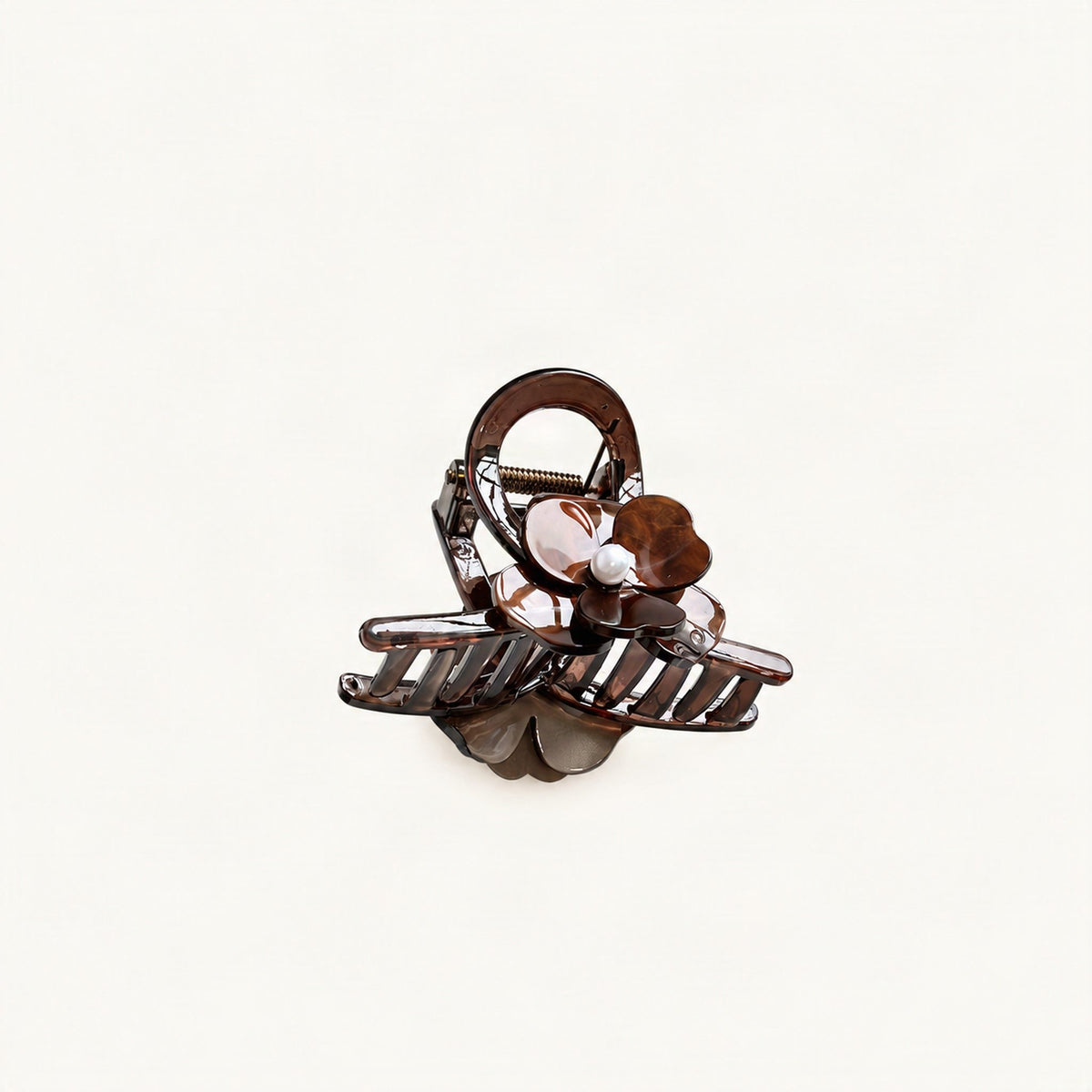 Camellia Acrylic Claw Clip, Medium in Chocolate [FITINY Hair]