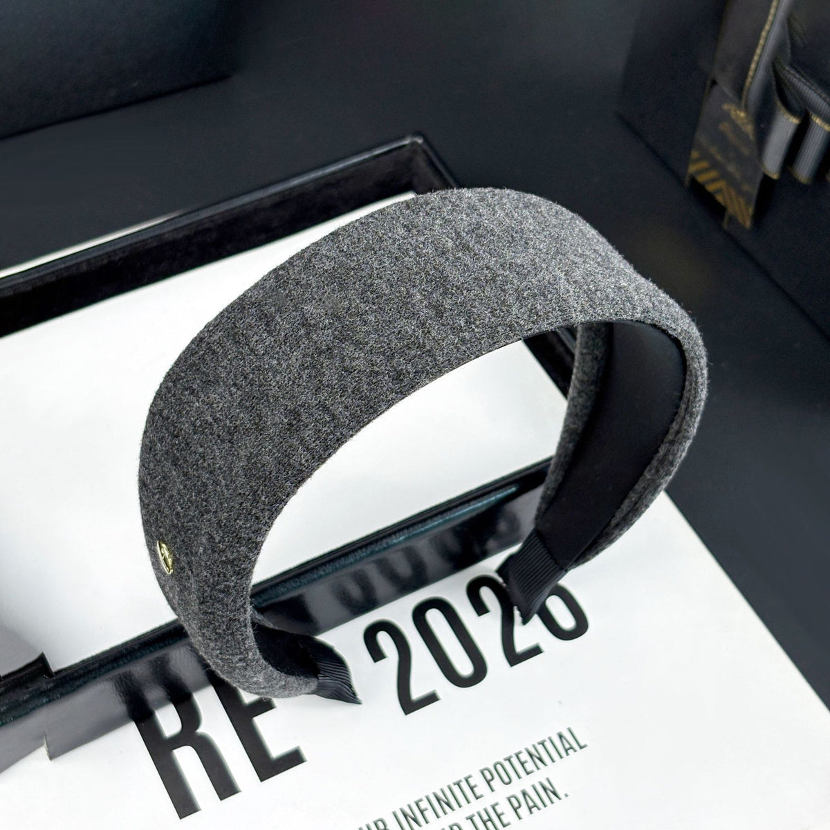 Wool-Blend Wide Padded Headband, additional view 1