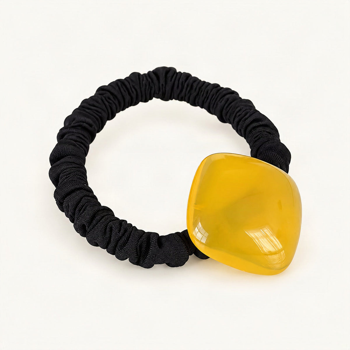 Candy Square Skinny Scrunchie Hair Tie in Butter [FITINY Hair]