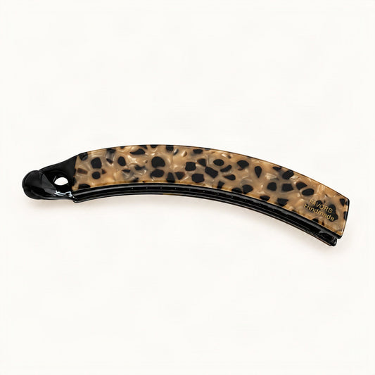 Curved Acetate Banana Hair Clip in Leopard [FITINY Hair]