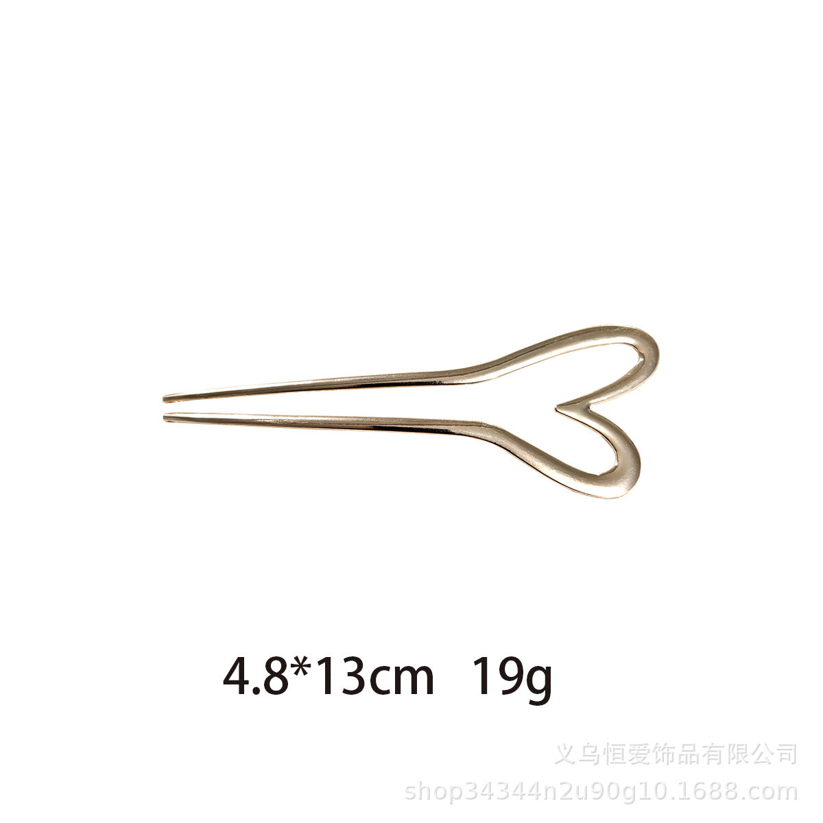 Metal U-Shaped Hair Fork with Decorative Top, additional view 10
