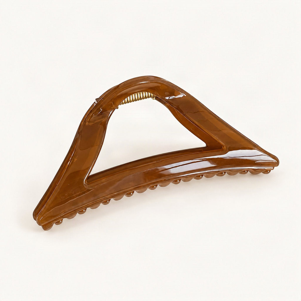 Resin Triangle Claw Clip, 11.5 cm in Chocolate [FITINY Hair]