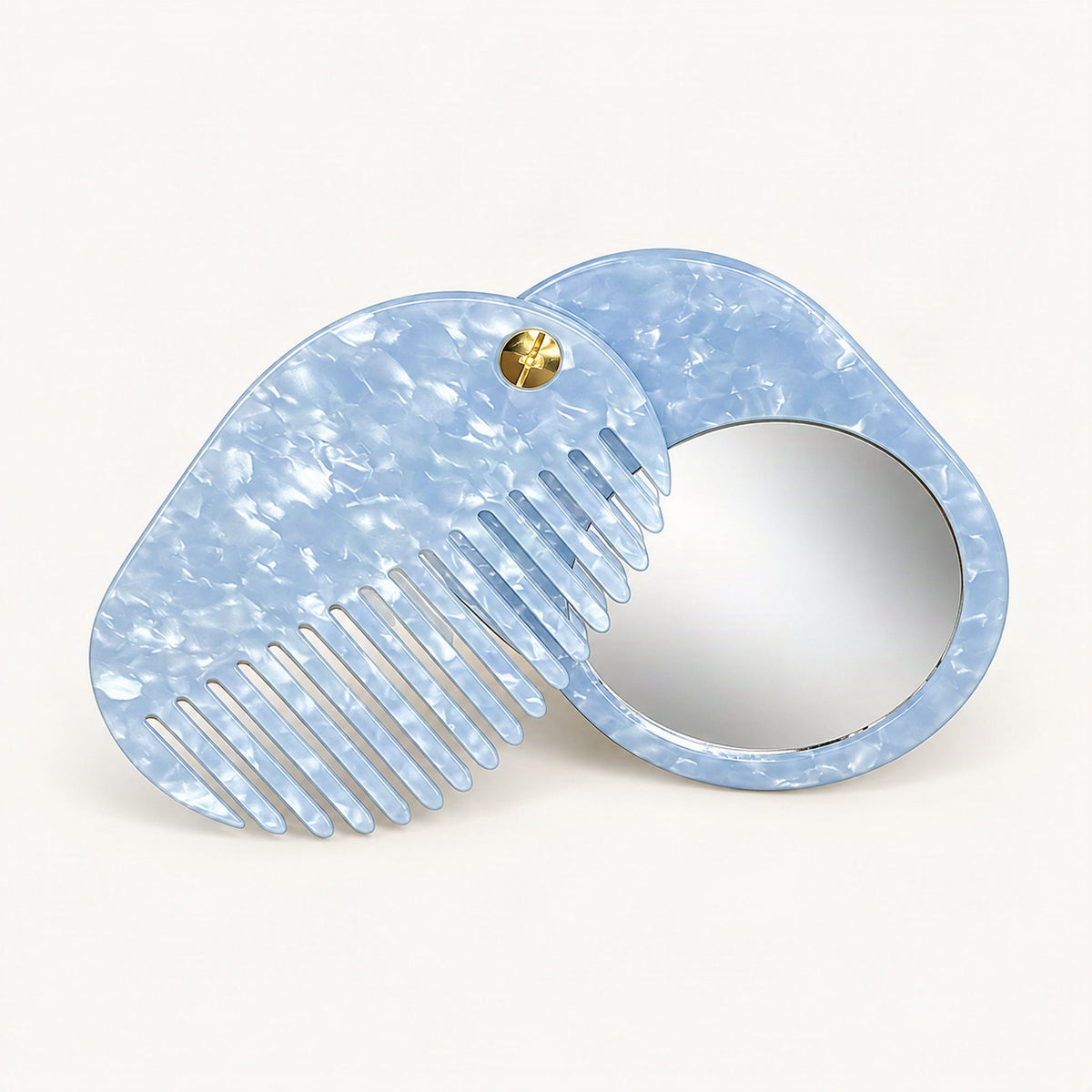 Acetate Pocket Mirror Comb in Blue [FITINY Hair]
