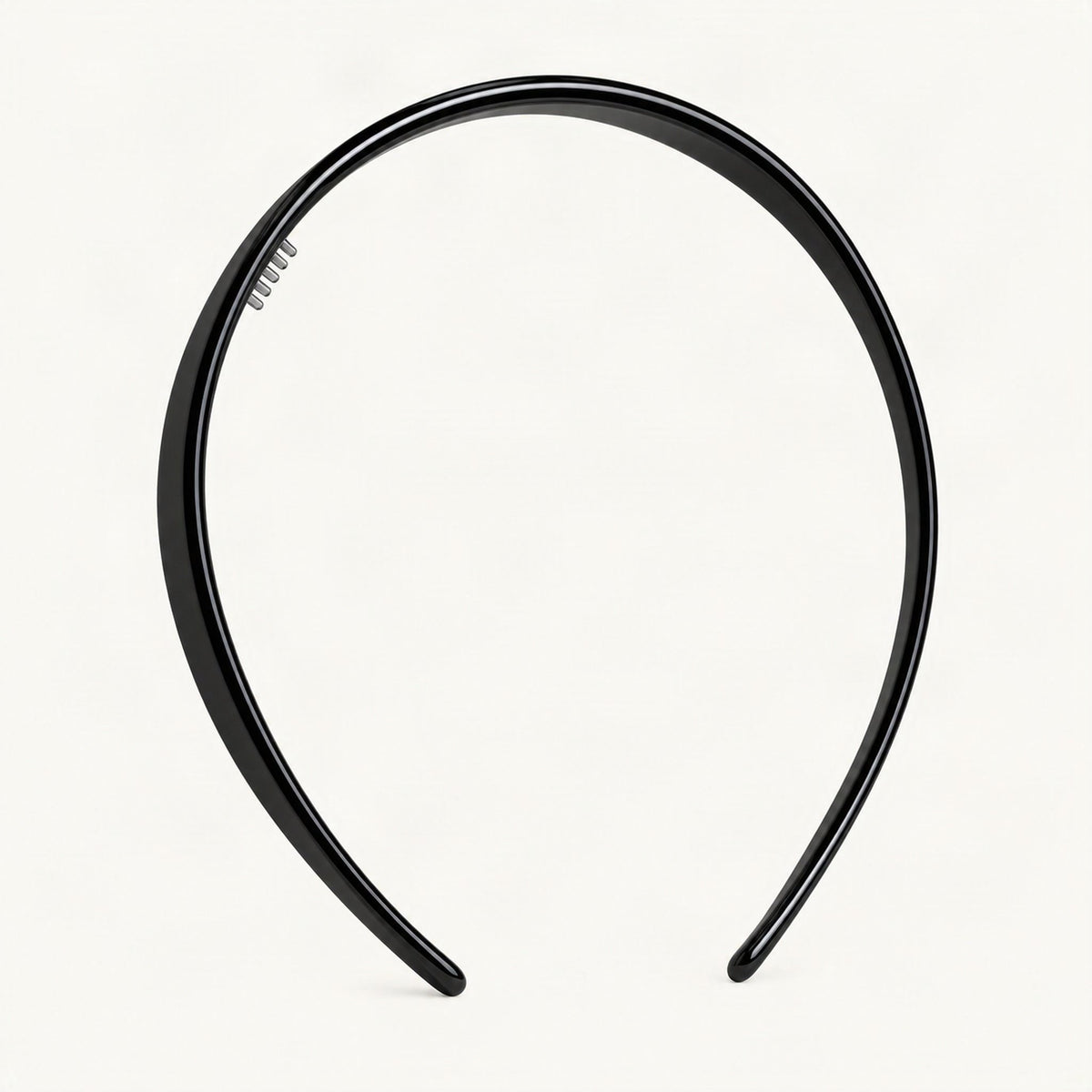Slim Glossy Acetate Headband in Black [FITINY Hair]