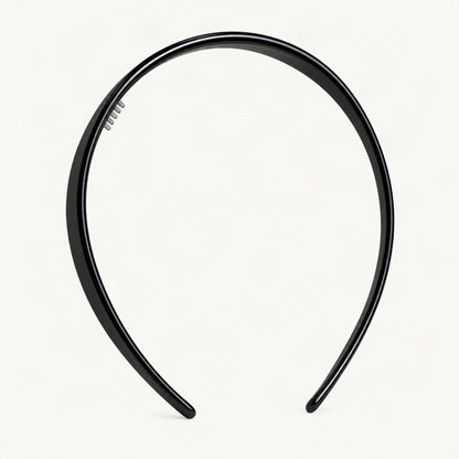 Slim Glossy Acetate Headband in Black [FITINY Hair]