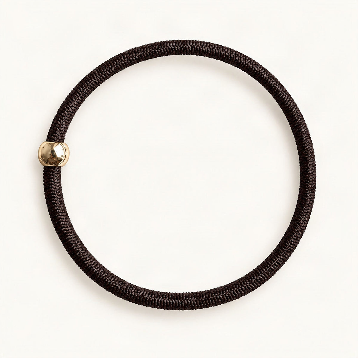 Dark chocolate elastic hair tie from a 20-piece set [FITINY Hair]