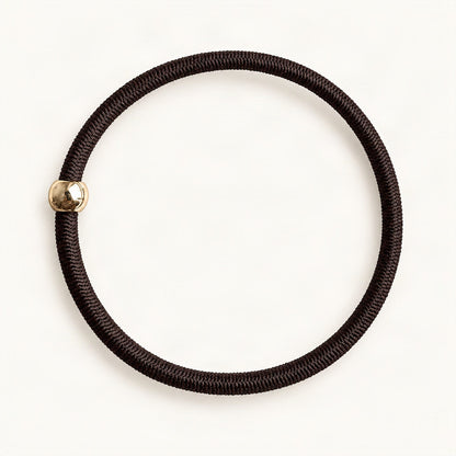 Dark chocolate elastic hair tie from a 20-piece set [FITINY Hair]