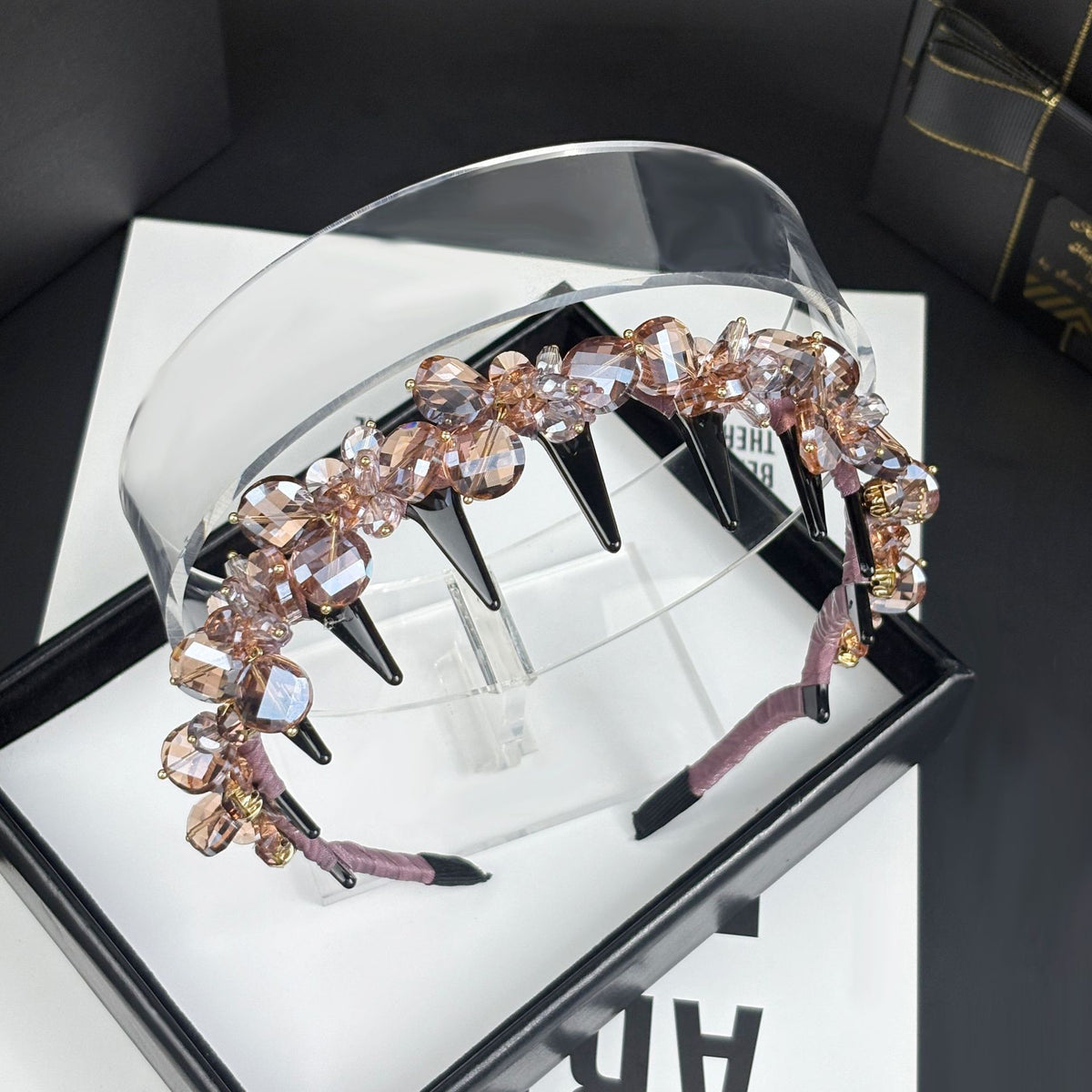 Rhinestone Floral Teeth Headband, additional view 2