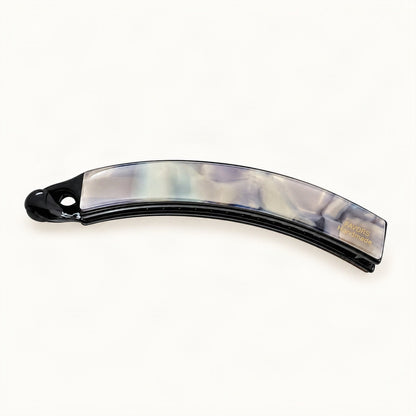 Curved Acetate Banana Hair Clip in Purple Floral [FITINY Hair]