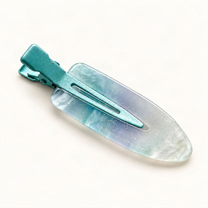 Pearlescent Acrylic Duckbill Side Clip in Teal & Blue [FITINY Hair]