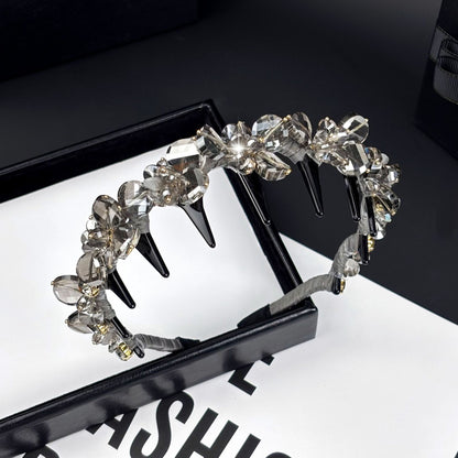 Rhinestone Floral Teeth Headband, additional view 1
