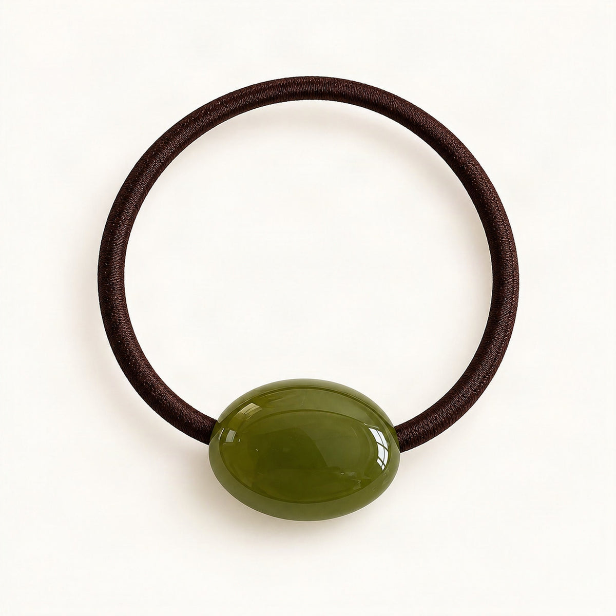 Glossy Resin Bead Hair Tie in Green [FITINY Hair]