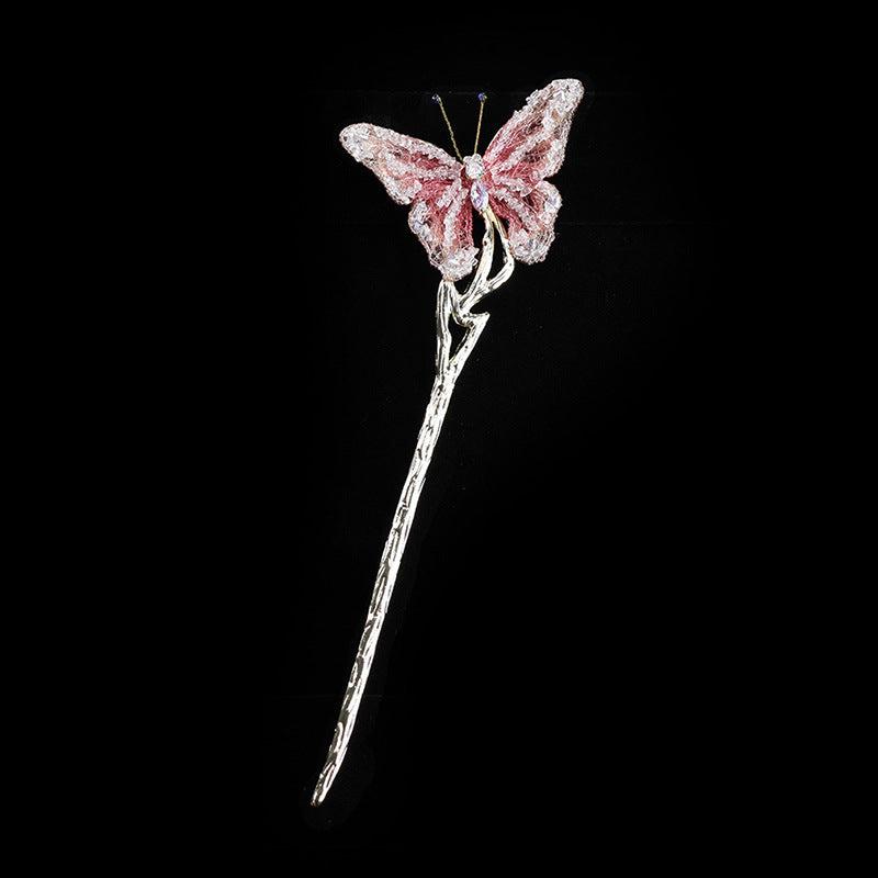 Embroidered Butterfly Metal Hair Stick, additional view 1