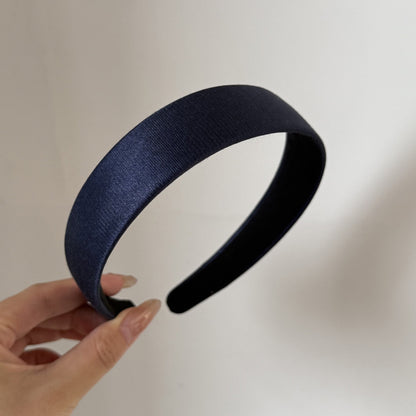 Wide Satin Headband with Subtle Shimmer, additional view 1