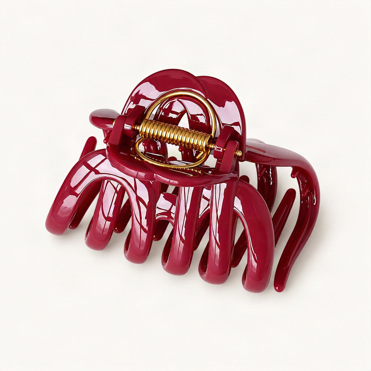 Large Resin Claw Clip for Thick Hair, 9 cm in Berry [FITINY Hair]