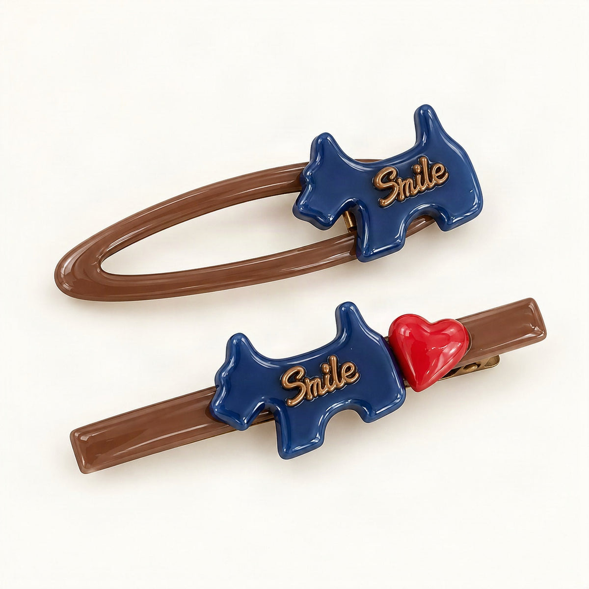 Puppy Hair Clip Set of 2 in Chocolate [FITINY Hair]