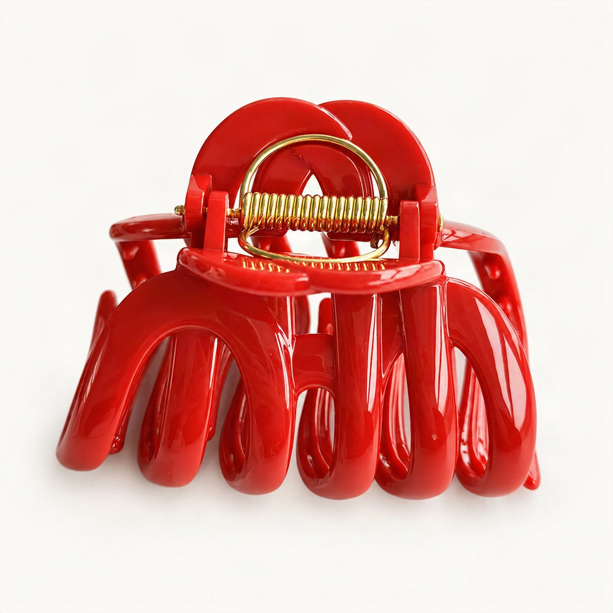 Tomato red resin hair clip [FITINY Hair]